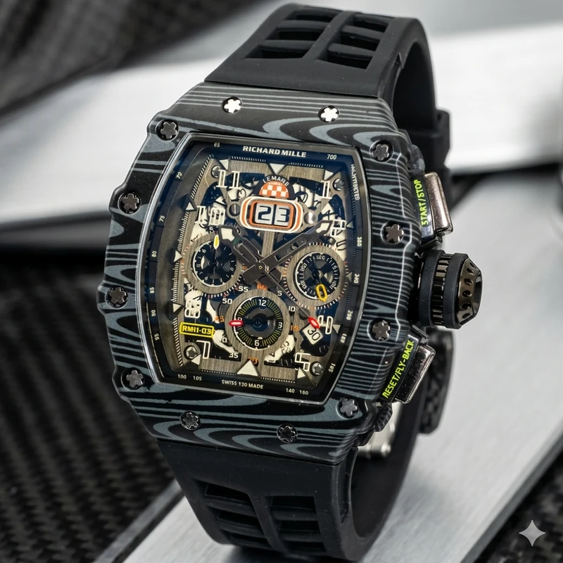 Richard Mille Active Chronograph Quartz Watch | McLaren Edition Black Ash